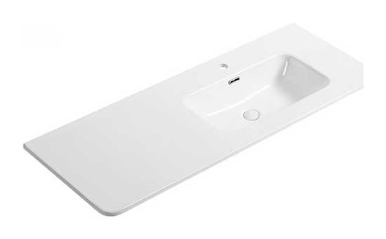 D121 Right Rounded right offset basin ceramic vanity top