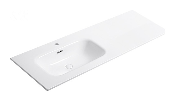 D1450 Left left offset basin ceramic vanity top