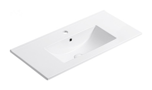 Encimera de lavabo cerámico E8139 de un solo lavabo